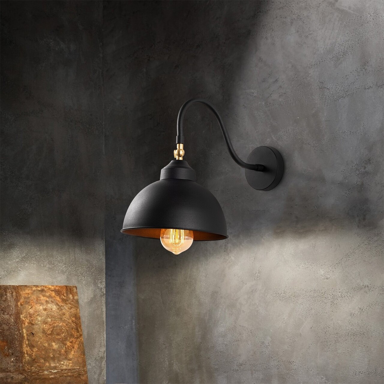 Aplica de perete, Saglam - 3742, Opviq, 21 x 32 x 28 cm, 1 x E27, 40W, negru - imagine 7